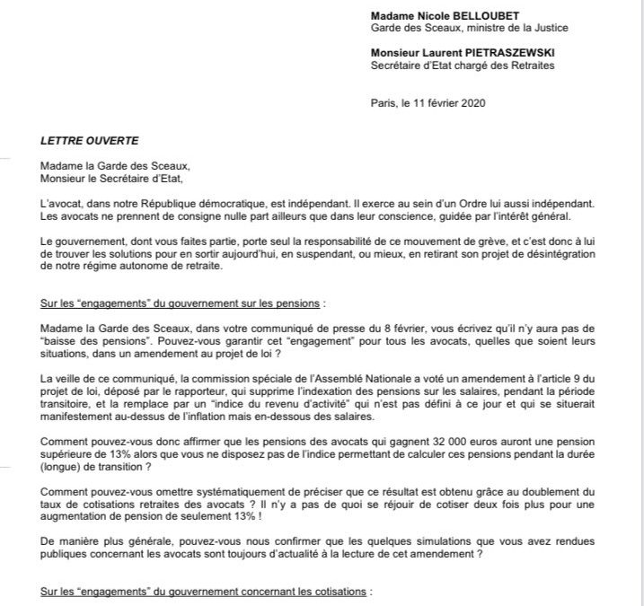 Ci-dessous la lettre transmise…